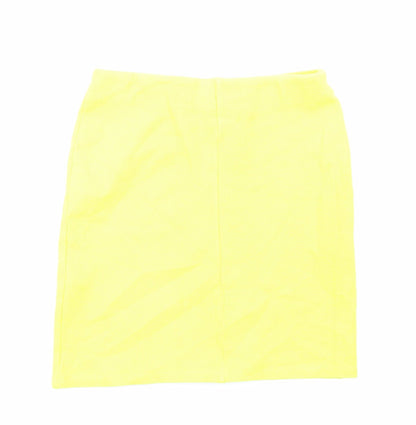 New Look Womens Yellow Cotton Straight & Pencil Skirt Size 8