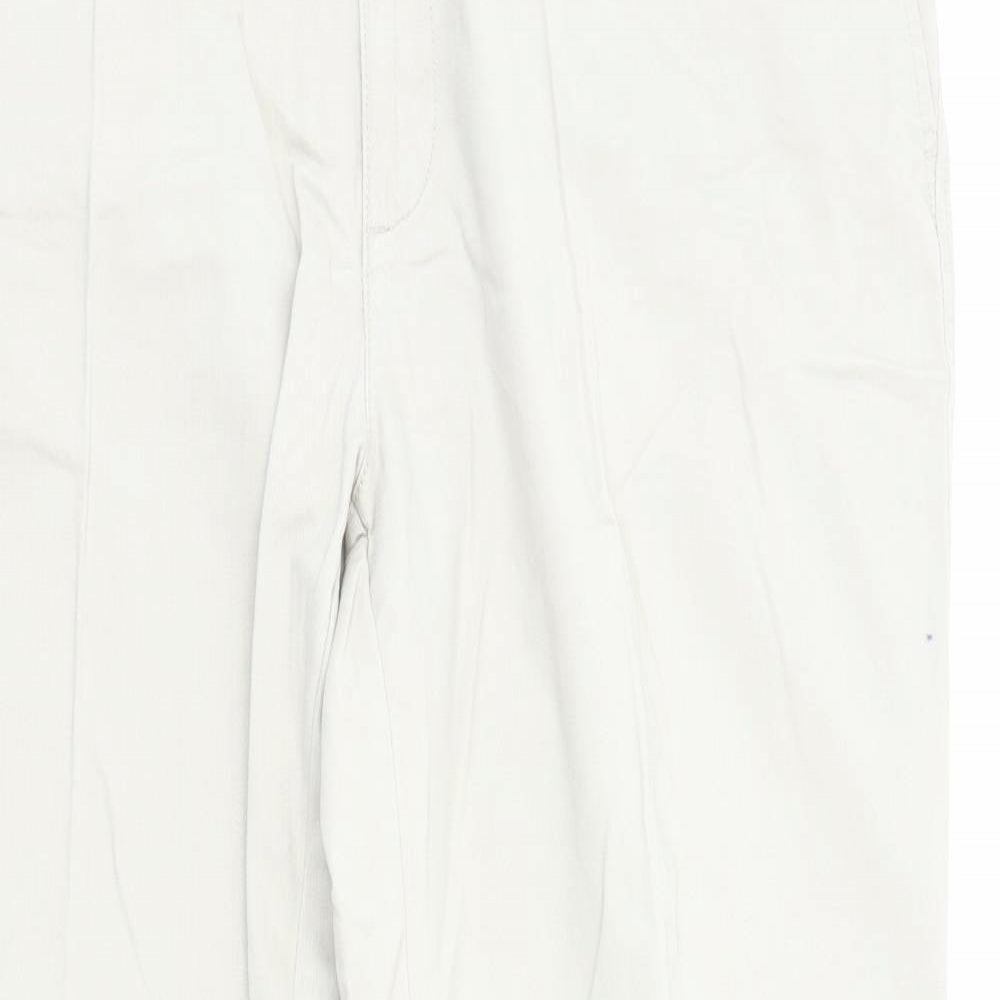 James Pringle Mens Beige Cotton Trousers Size 2XL L31 in Regular Zip