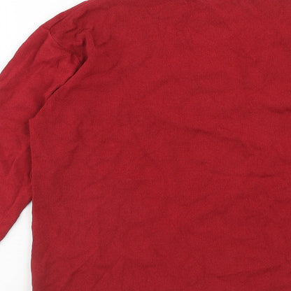 Womens UK Size S Angelina Red Pullover Jumper