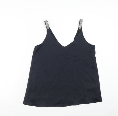 Womens UK Size 10 NEXT Blue Basic Tank