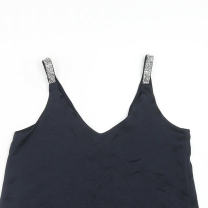 Womens UK Size 10 NEXT Blue Basic Tank