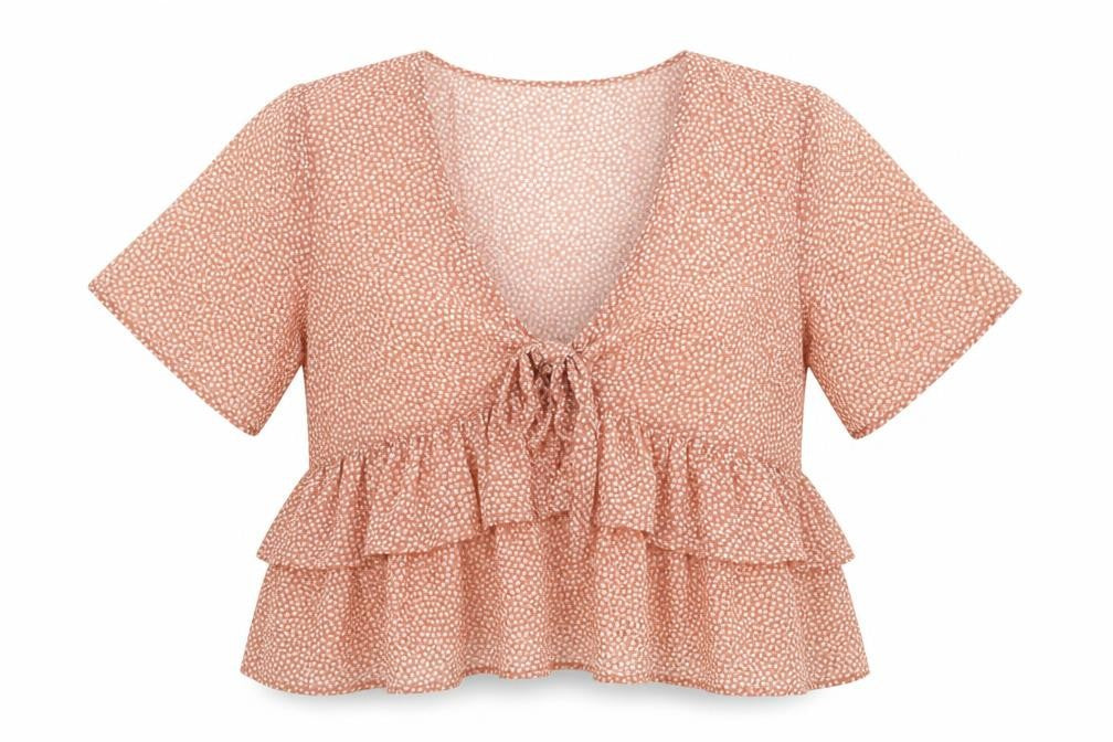 Womens UK Size 12 Glassons Pink Cropped Blouse