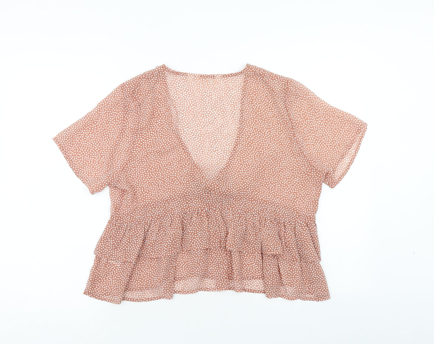 Womens UK Size 12 Glassons Pink Cropped Blouse