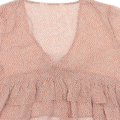 Womens UK Size 12 Glassons Pink Cropped Blouse