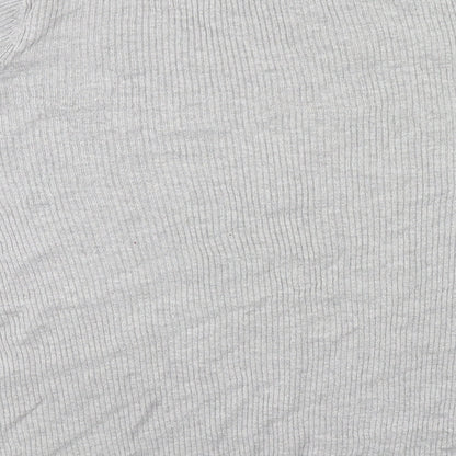 George Womens Grey V-Neck Viscose Pullover Jumper Size 16