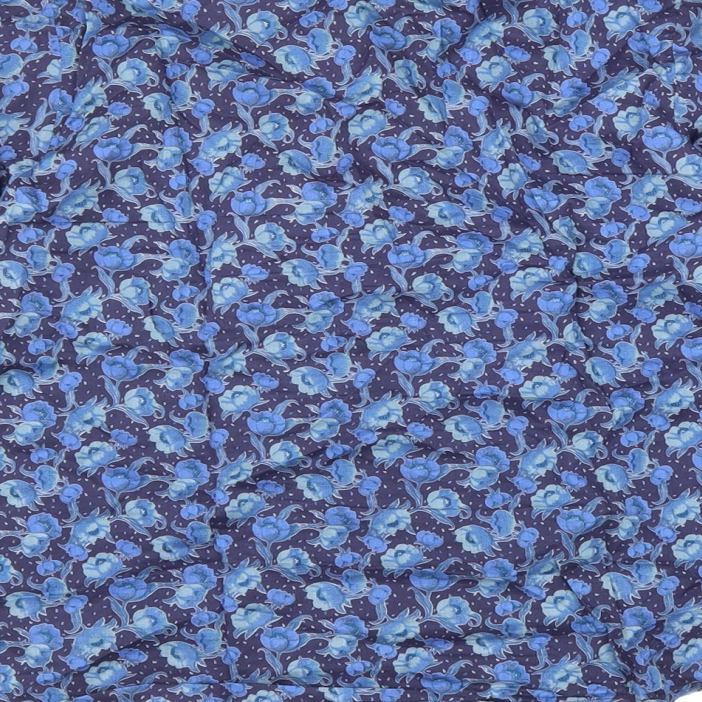 Womens UK Size 10 Double TWO Blue Basic Button-Up