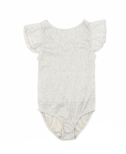 Zara Girls Gold Polyester Unitard One-Piece Size 11 Years Snap