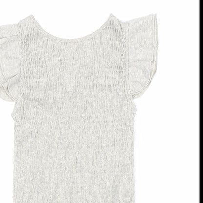 Zara Girls Gold Polyester Unitard One-Piece Size 11 Years Snap