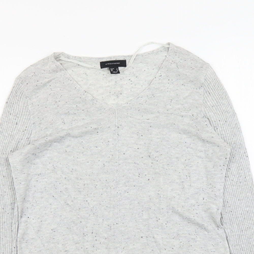 Womens UK Size 8 Atmosphere Grey Pullover Jumper