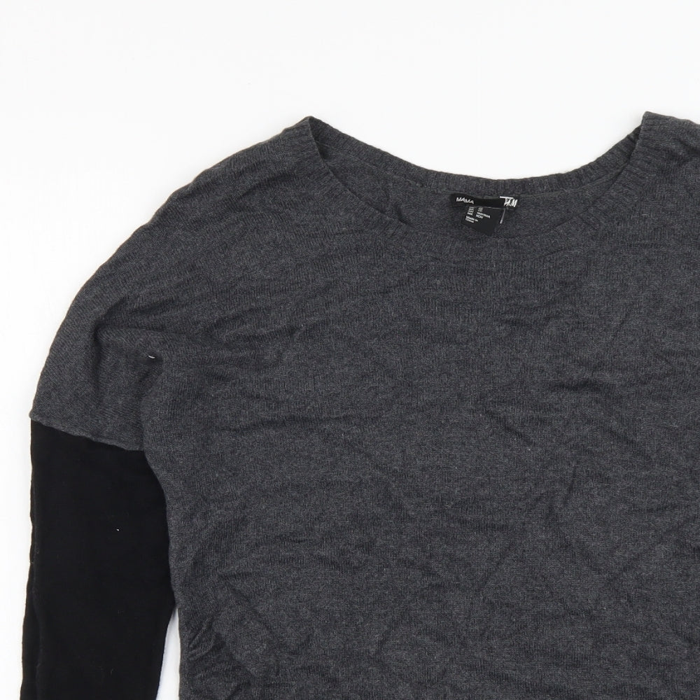 Womens UK Size XS H&M Grey Pullover Jumper