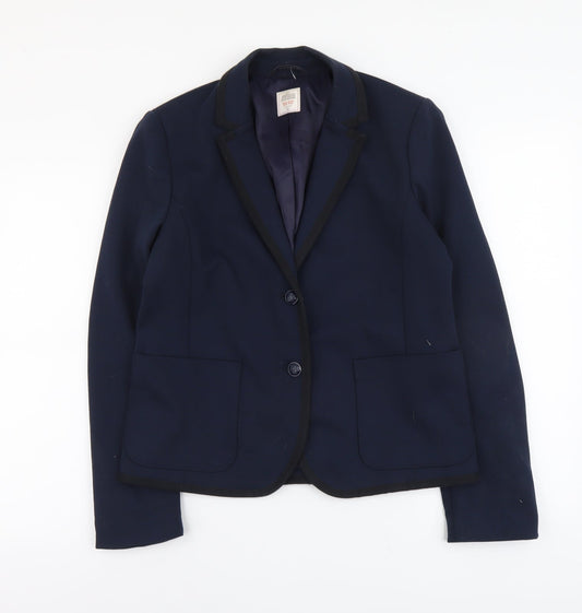 Gap Womens Blue Polyester Jacket Blazer Size 12