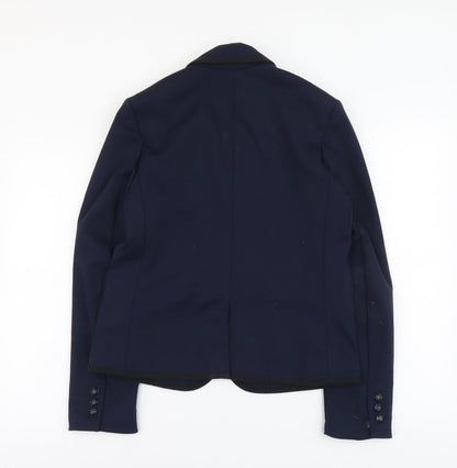 Gap Womens Blue Polyester Jacket Blazer Size 12