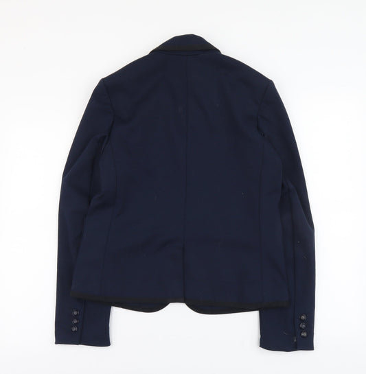 Gap Womens Blue Polyester Jacket Blazer Size 12