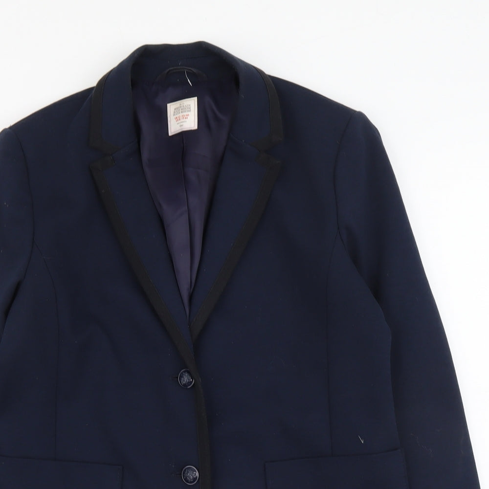 Gap Womens Blue Polyester Jacket Blazer Size 12