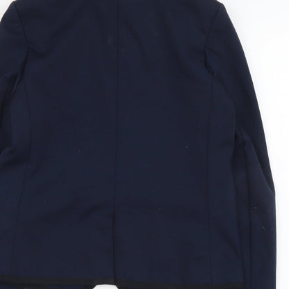 Gap Womens Blue Polyester Jacket Blazer Size 12