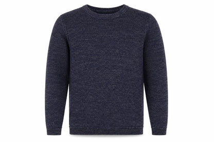 72D Mens Blue Round Neck Acrylic Pullover Jumper Size M Long Sleeve