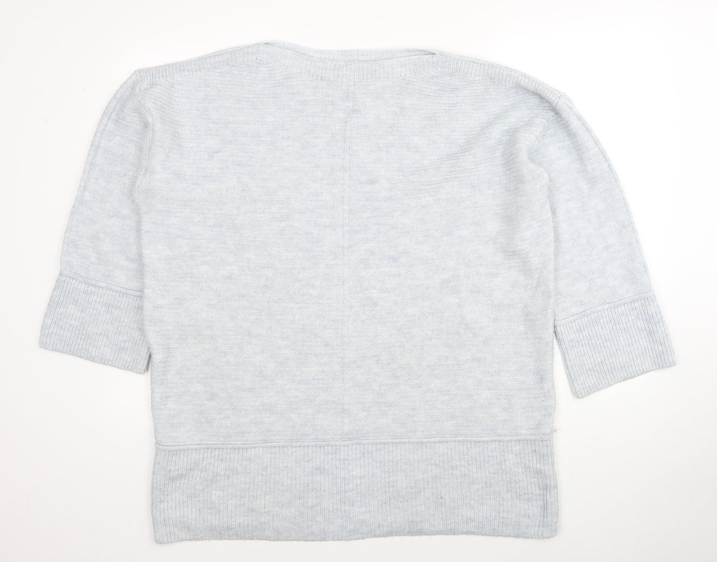 George Womens Grey Round Neck Acrylic Pullover Jumper Size XL