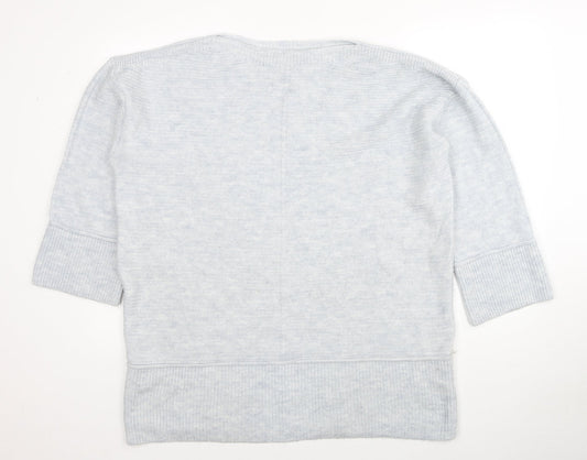 George Womens Grey Round Neck Acrylic Pullover Jumper Size XL