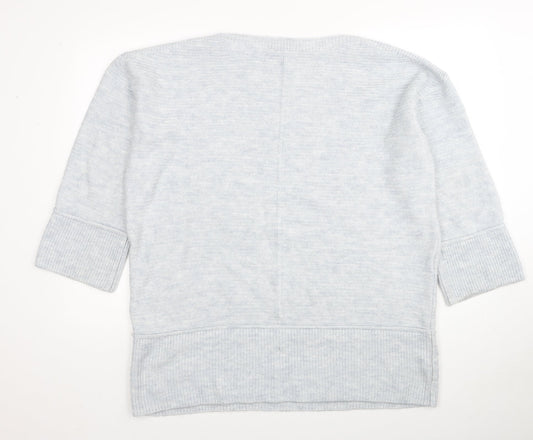 George Womens Grey Round Neck Acrylic Pullover Jumper Size XL
