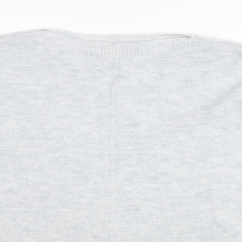 George Womens Grey Round Neck Acrylic Pullover Jumper Size XL