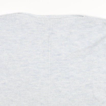 George Womens Grey Round Neck Acrylic Pullover Jumper Size XL