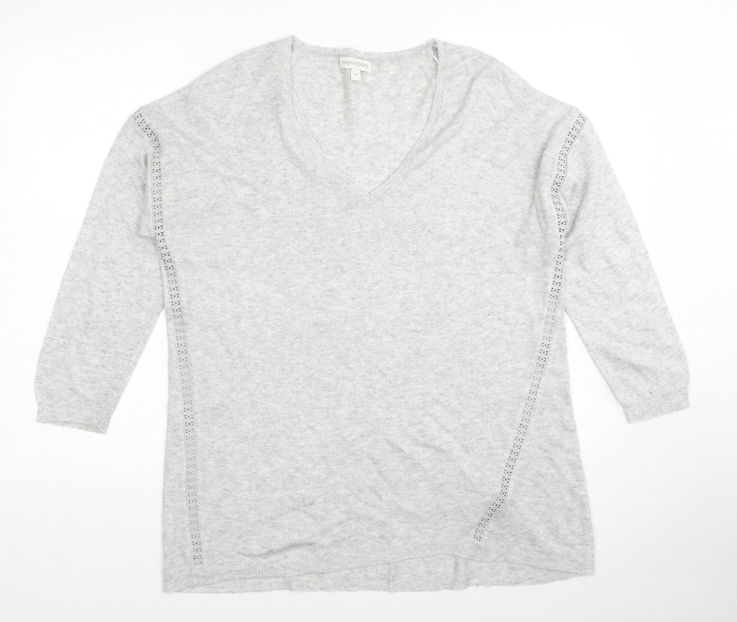 Womens UK Size M Monsoon Grey Pullover Jumper