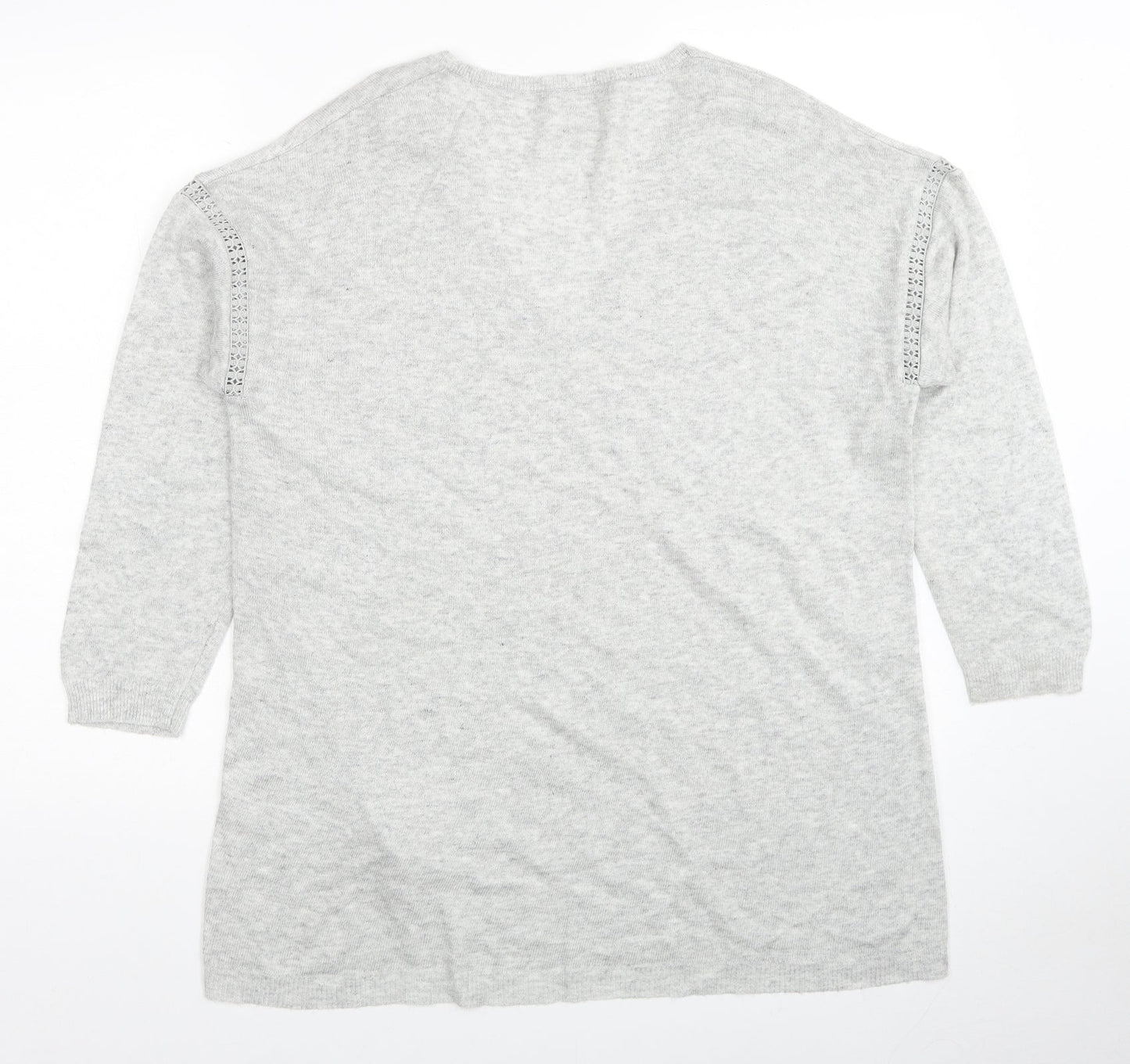 Womens UK Size M Monsoon Grey Pullover Jumper