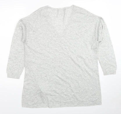 Womens UK Size M Monsoon Grey Pullover Jumper