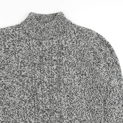 Damart Womens Grey Mock Neck Acrylic Pullover Jumper Size 10