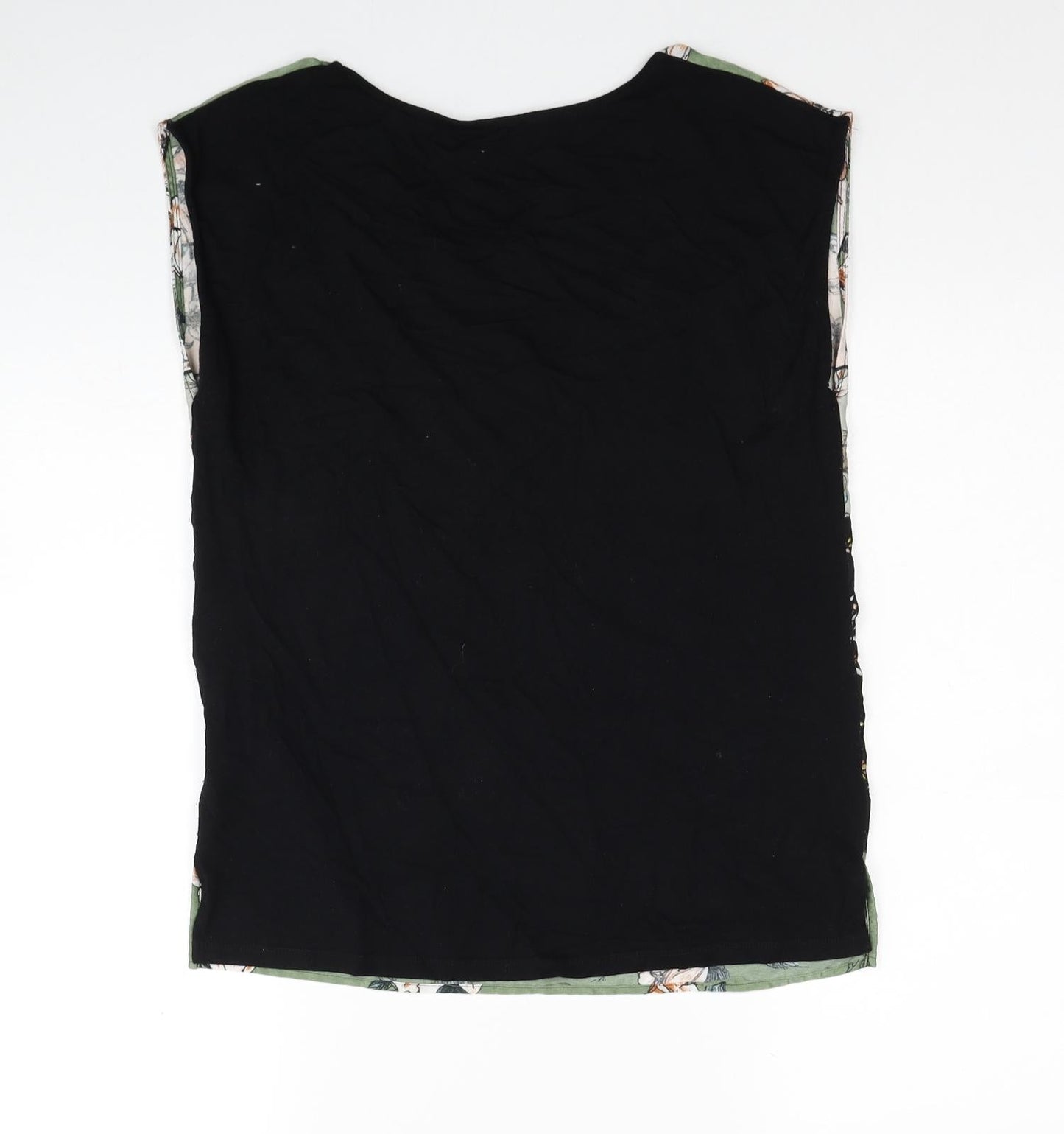 F&F Womens Multicoloured Floral Polyester Basic Blouse Size 6 Boat Neck