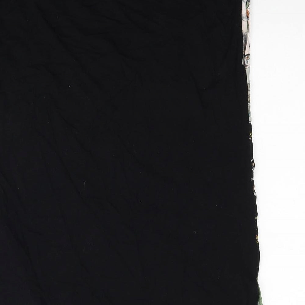 F&F Womens Multicoloured Floral Polyester Basic Blouse Size 6 Boat Neck