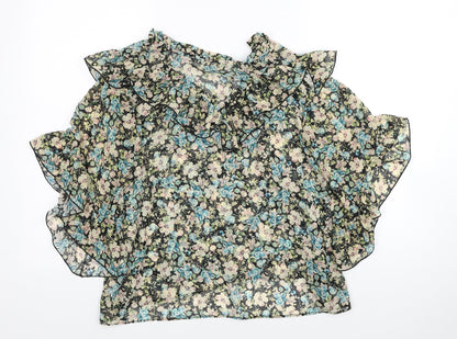 Womens UK Size XS Zara Multicoloured Basic Blouse