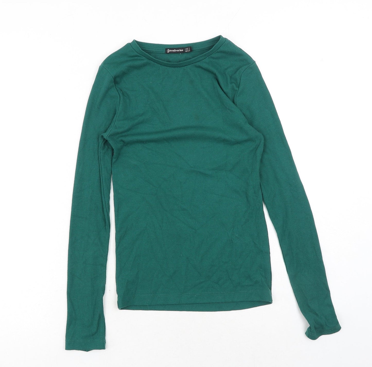 Womens UK Size S Stradivarius Green Basic Blouse