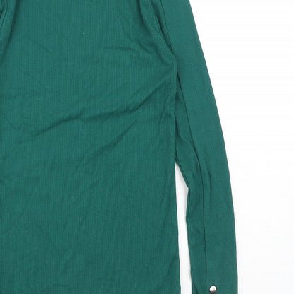 Womens UK Size S Stradivarius Green Basic Blouse