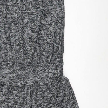 Gap Womens Grey Geometric Cotton Jumpsuit One-Piece Size M Tie