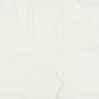 Marks and Spencer Womens Ivory Polyester Basic Shorts Size 24 Regular Pull On