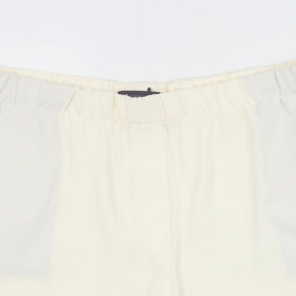 Marks and Spencer Womens Ivory Polyester Basic Shorts Size 20 Regular Pull On