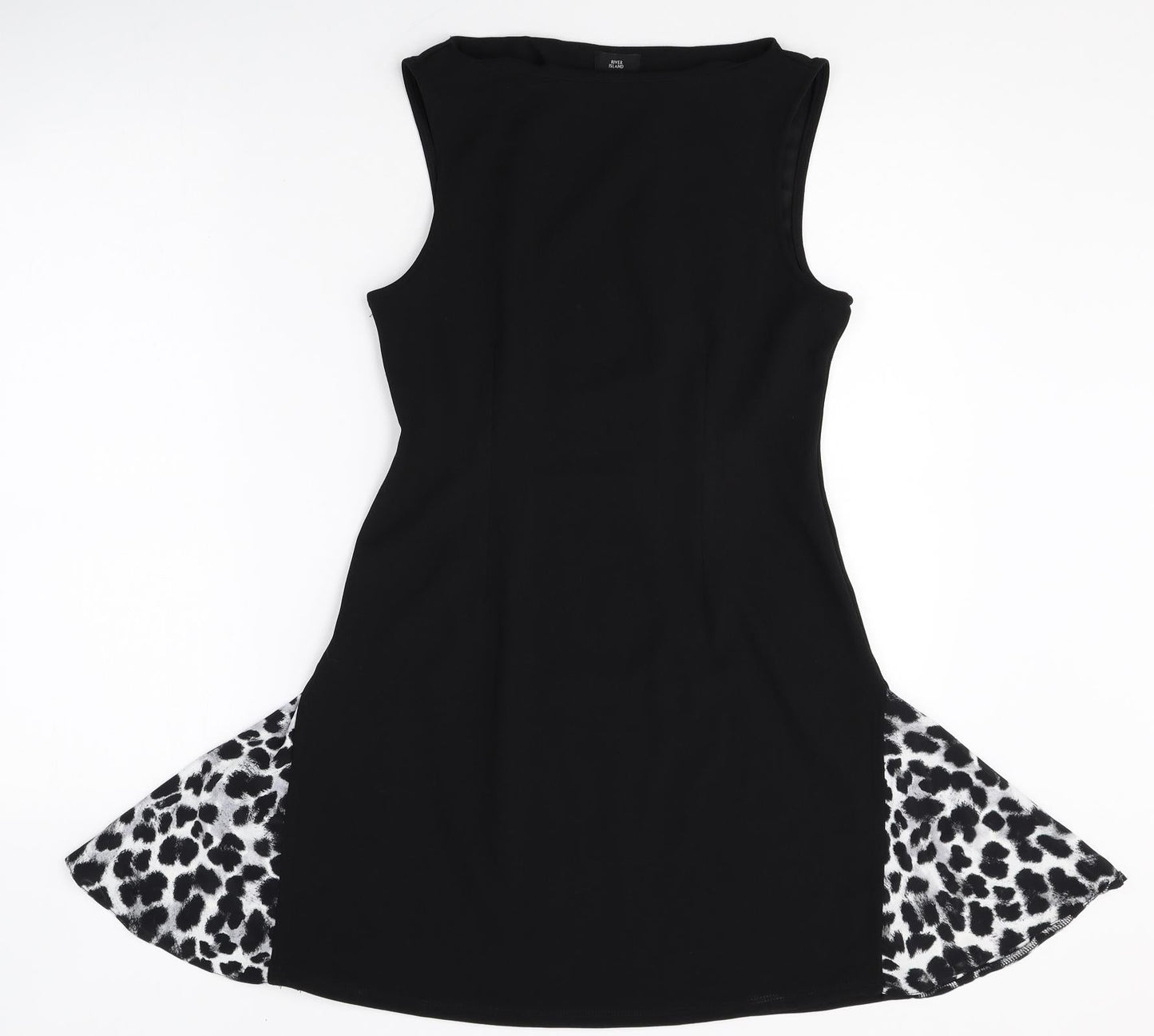 River Island Womens Black Polyester A-Line Size S Round Neck Pullover