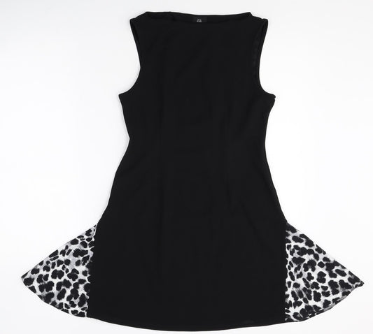 River Island Womens Black Polyester A-Line Size S Round Neck Pullover