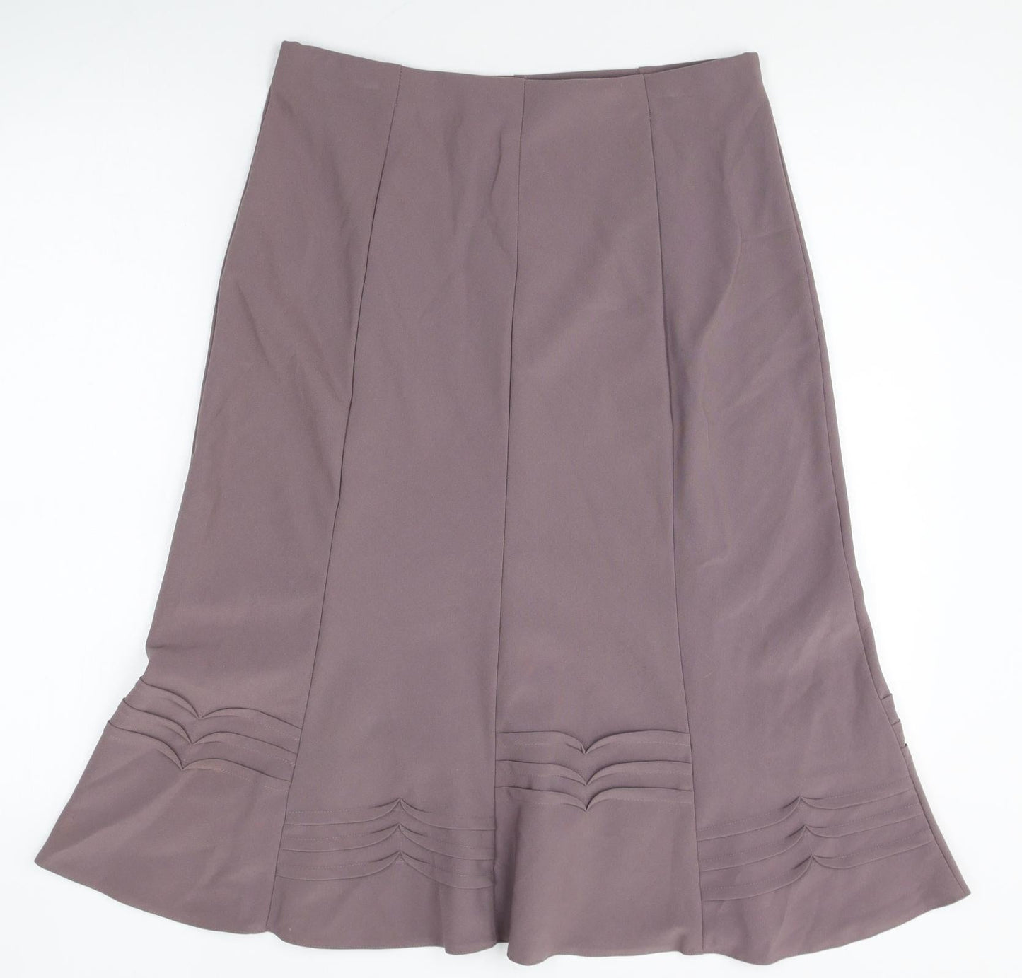 Sarah Houston Womens Brown Polyester Swing Skirt Size 14