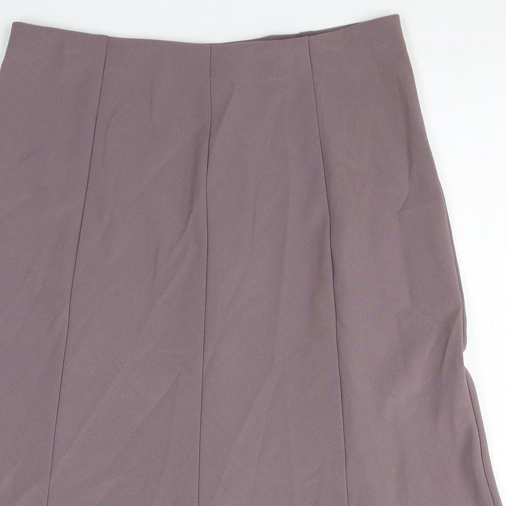 Sarah Houston Womens Brown Polyester Swing Skirt Size 14