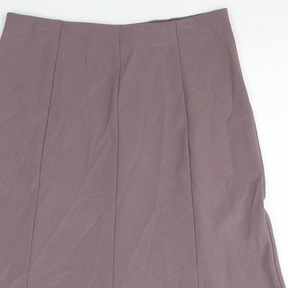 Sarah Houston Womens Brown Polyester Swing Skirt Size 14