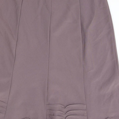 Sarah Houston Womens Brown Polyester Swing Skirt Size 14