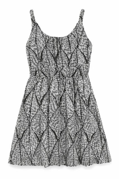 Lavand Womens Grey Geometric 100% Cotton A-Line Size L Scoop Neck Pullover