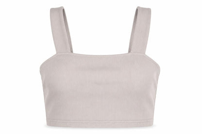 Womens UK Size M Divided by H&M Beige Cropped Tank