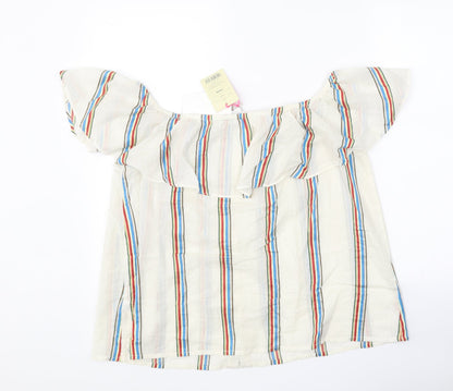 Womens UK Size L Monsoon White Basic Blouse