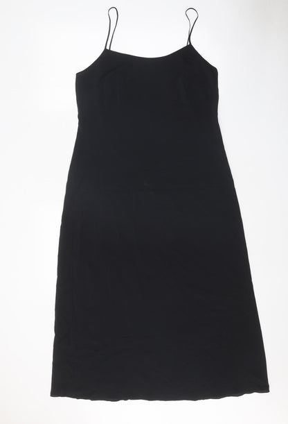 Aeffe Spa Womens Black Acetate A-Line Size 12 Round Neck Pullover