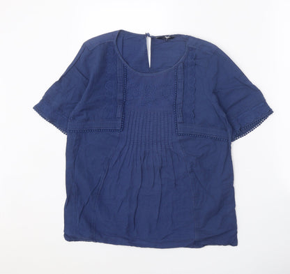 Womens UK Size 6 NEXT Blue Basic Blouse