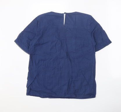 Womens UK Size 6 NEXT Blue Basic Blouse