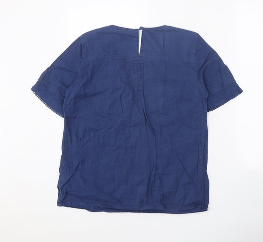 Womens UK Size 6 NEXT Blue Basic Blouse